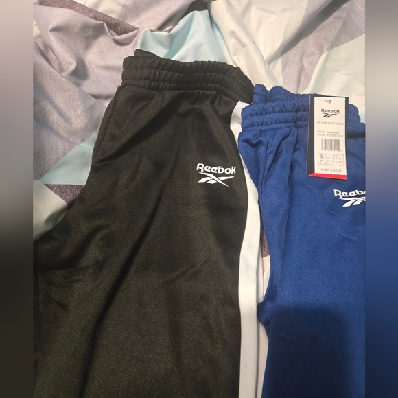 Reebok Kids Black and Blue Joggers - Picture 2 of 5